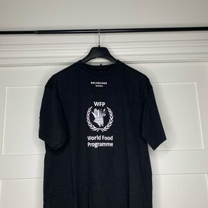 Balenciaga Black WFP Short Sleeve Tee - World Food Programme T-Shirt